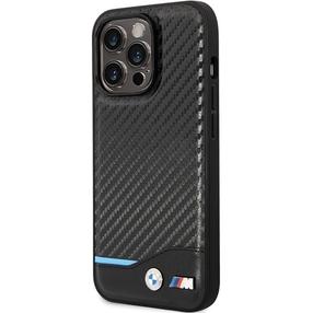 Чехол для телефона BMW Leather Carbon, черный цв., Apple