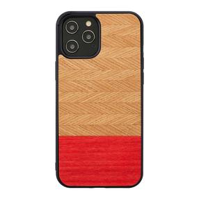 Telefona vāciņš Man&Wood Herringbone Azalea Black for iPhone 12/12 Pro, daudzkrāsaina, Apple