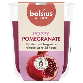 Žvakė, aromatinė Bolsius Poppy Pomegranate, 25 h, Raudona/Rožinė