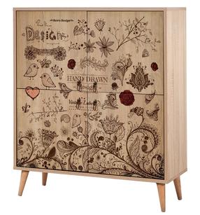 Skapītis Kalune Design Multilux 731, brūna krās., 95 cm x 36 cm x 111 cm