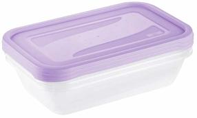 Maisto dėžučių rinkinys Keeeper Fredo Fresh, 2.4 l, 29 cm x 19 cm, skaidri sp./violetinė sp., 3 vnt.