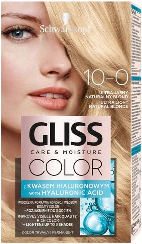 Juuksevärv Schwarzkopf Gliss Color Care & Moisture, ultra light natural blonde v., 10-0, 60 ml