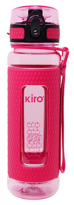 Ūdens pudele Kiro KI5044, rozā krās., tritāns, 0.45 l