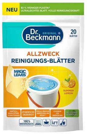 Plovimo priemonė Dr. Beckmann Magic Leaves Summer Lemon, universalus, 20 vnt.