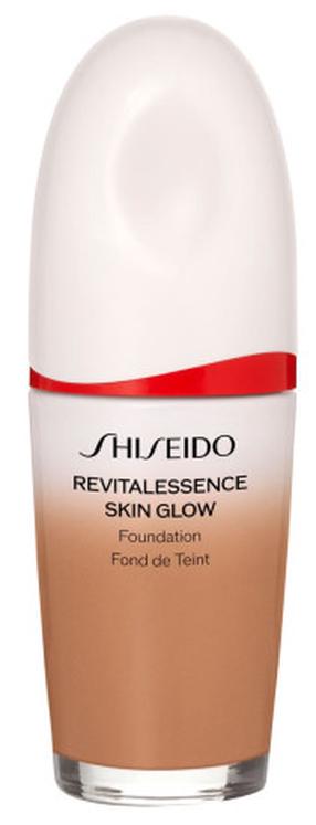 Жидкая основа для макияжа Shiseido Revitalessence Skin Glow, SPF 30, 410 sunstone, 30 мл