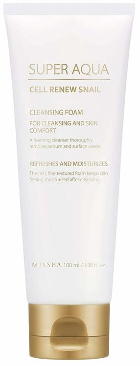 Очищающая пенка для лица Missha Super Aqua Cell Renew Snail, 100 мл