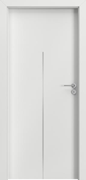 Siseukseleht Domoletti H1 Porta line H1, vasakpoolne, valge v., 203 x 84.4 x 4 cm