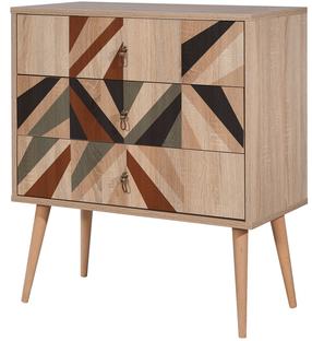 Komoda Kalune Design City Triangle, įvairių spalvų, 89 cm x 80 cm x 40 cm