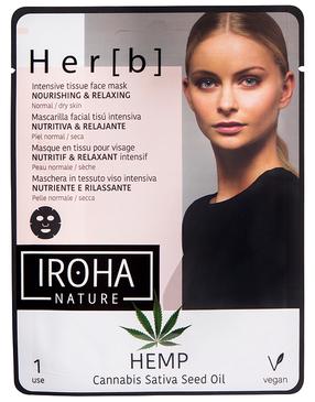 Veido kaukė Iroha Nature Her[b] Hemp, 20 ml