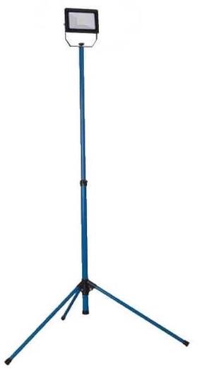 Celtniecības prožektors ar statīvu, brīvi stāvošs AS-Schwabe Optiline, 30 W, 2700 lm, 4000 °K, IP65, melna krās.