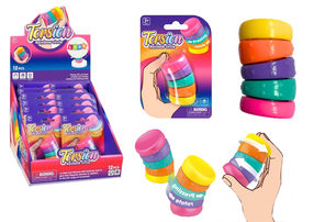 Sensorinis spaudomas žaislas Lean Toys Rainbow Circle, 6 cm, įvairių spalvų