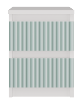 Naktinis staliukas Malwa M2 Arteso, balta sp./mėtinė (mint) sp., 40 cm x 30 cm x 30 cm