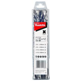 Grąžtų komplektas Makita D-62723, betonui/akmeniui, sraigtinis, sds plus, 6 mm x 16 cm