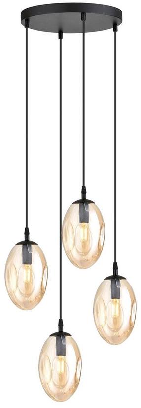 Lampa karināms Emibig Astral 4 BL Premium, E14, 4 x 40 W, melna krās./dzeltena krās. / melna krās., 10 x 20 cm