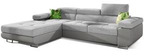 Kampinė sofa Armando Soro 83, Soft 29, pilka sp., kairinė, 280 x 205 cm x 90 cm