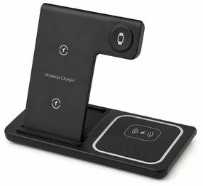 Беспроводное зарядное устройство Extralink Station 3-in-1, USB Type C/Qi Wireless, черный цв., 15 Вт