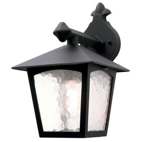 Āra sienas lampa Elstead Lighting York 1, 60W, E27, IP43, melna krās., 18.5 cm x 31 cm