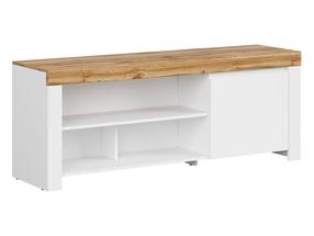 TV staliukas Holten, ąžuolo sp./balta sp., 156 cm x 42 cm x 60.5 cm