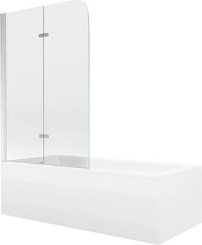 Vonia su sienele, laisvai pastatoma Mexen Cubik, 70 cm x 150 cm x 38 cm, stačiakampis, balta sp.