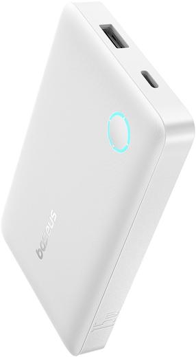 Lādētājs-akumulators (Power bank) Baseus EnerFill FP11, 10000 mAh, 15 W, balta krās.