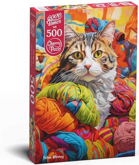 Dėlionė CherryPazzi Feline Whimsy 20098, 50 cm x 34.5 cm, 500 vnt., įvairių spalvų
