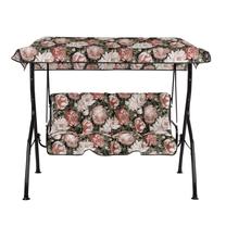 Lauko sūpynės Patio Tora Black Edition, juoda sp./žalia sp./rožinė sp., 175 cm x 95 cm x 140 cm
