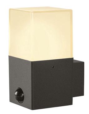 Sieninis lauko šviestuvas SLV Grafit, 11W, E27, IP44, grafito sp., 8.5 cm x 17 cm