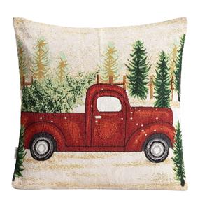 Kalėdinis dekoratyvinės pagalvėlės užvalkalas Homla Belice, raudona/žalia/rusva, 45 cm x 45 cm