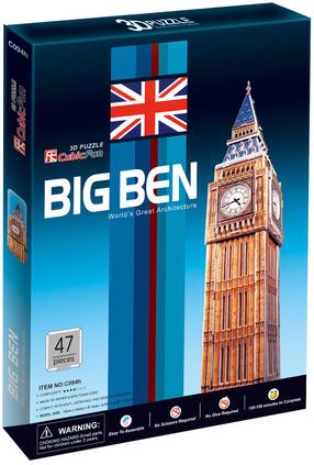 3D пазл Cubicfun Big Ben C094H, 12 см x 12 см, 47 шт.