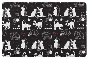 Lauamatt Splendid Cats, 28 cm x 43.5 cm, Must v.