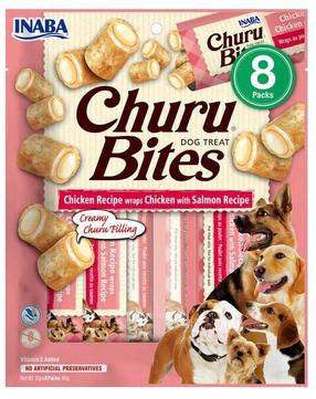 Skanėstas šunims Inaba Churu Bites, vištiena/lašiša, 0.768 kg, 8 vnt.