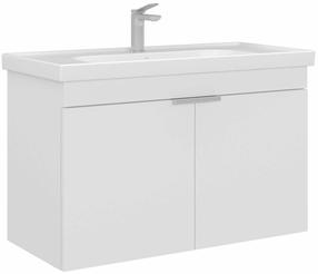 Шкафчик для ванной с раковиной Kalune Design Desna, бело-матовый цв., 45 см x 90 см x 58 см