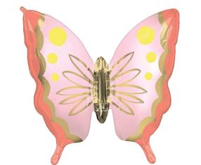 Fooliumist õhupall erikujuga Anagram Butterfly, kuldne v./roosa v.