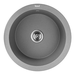 Virtuvinė plautuvė Laveo Dafne SBD_588Y, Grey, granitas, 51 cm x 51 cm x 19 cm, pilka sp.