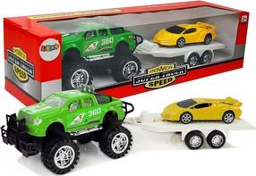 Игрушечный внедорожник с прицепом Lean Toys Power Speed Super Truck 8326, многоцветный
