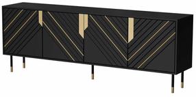 Kumode Cama Mountain, zelta krās./melna krās., 72 cm x 204 cm x 40 cm