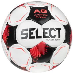 Футбольный мяч Select Flash Turf V26, 5 размер, белый цв./черный цв./красный цв.