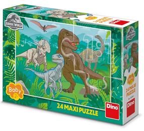 Dėlionė Dino The World Of Dinosaurs, 47 cm x 66 cm, 24 vnt., įvairių spalvų