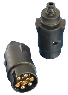 Auto piekabes kontaktdakša Car Trailer Plug 67, 165 cm, melna krās.