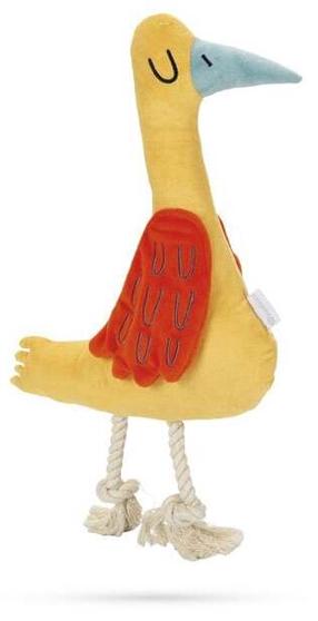 Игрушка для собаки, плюшевый Beeztees Duck Zazie 619957, 42 см, синий цв./красный цв./желтый цв.