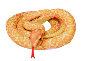 Mīkstā rotaļlieta čūska Lean Toys 16440, dzeltena krās./oranža krās., 5 cm