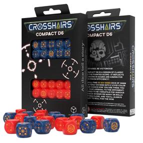 Metamie kauliņi Q-Workshop Crosshairs Compact D6 Cobalt&Red