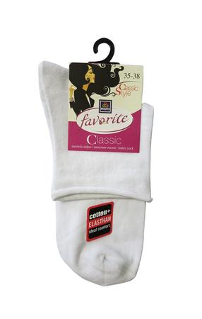 Sieviešu zeķes Favorite Classic 22031, balta krās., 39-42