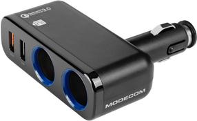 Auto laadija Modecom Royal MC-CG2U2Q, Cigarette Lighter Socket/2 x USB, must v.