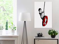 Reprodukcija Artgeist Banksy: Boy On Rope, i-c-0150-b-a, 80 cm x 120 cm
