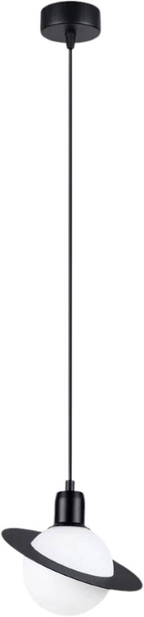 Valgusti rippuv Sollux Hyperion 1 1358, G9, 1 x 8 W, valge v./must v. / must v., 20 x 20 cm