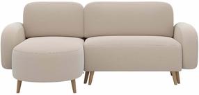 Kampinė sofa - lova Bawal Jarell 18, smėlio sp., kairinė, 150 x 230 cm x 95 cm