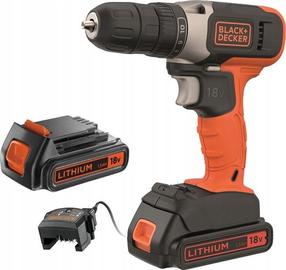 Akumulatora skrūvgriezējs - urbis ar bateriju Black & Decker BCD001C2-QW