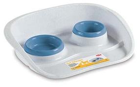 Bļoda dzīvniekam Stefanplast Set Dinner, 0.6 l, 46 cm x 35 cm x 11 cm, zila krās.