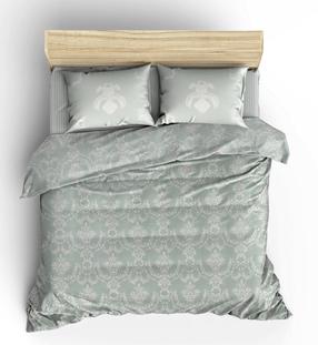Lovatiesė Mijolnir Pure 143EPJ5594, balta sp./žalia sp., 160 cm x 235 cm